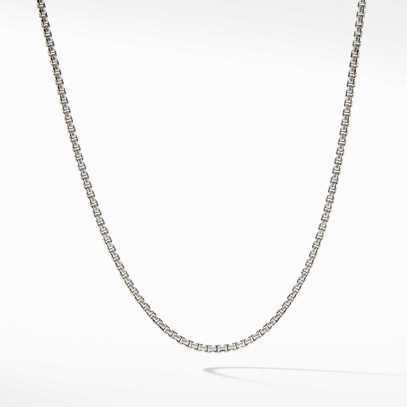 Box Chain Necklace in Sterling Silver with 14K Yellow Gold Accent\, 1.7mm