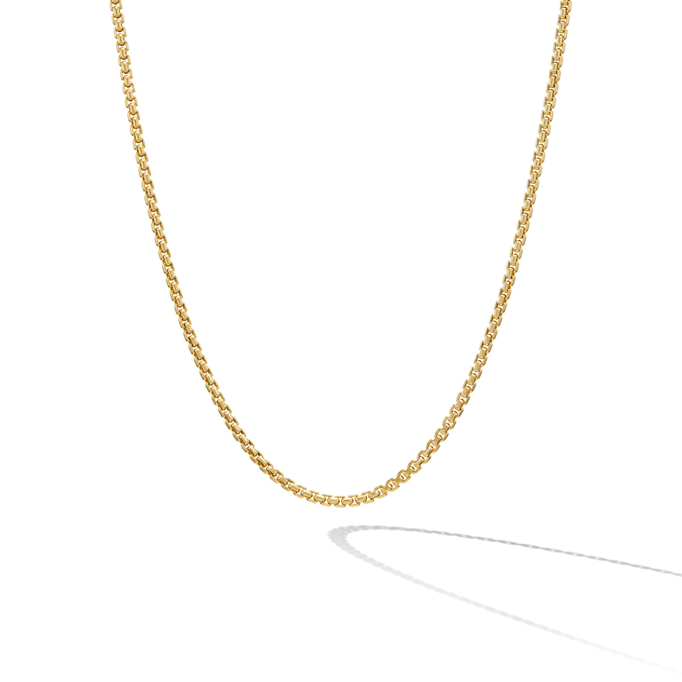 Box Chain Necklace in 18K Yellow Gold\, 1mm