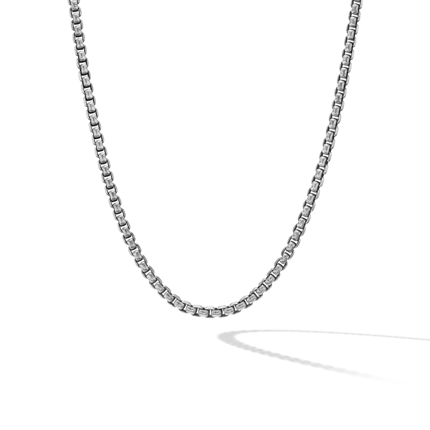 Box Chain Necklace in Grey Titanium\, 3.6mm