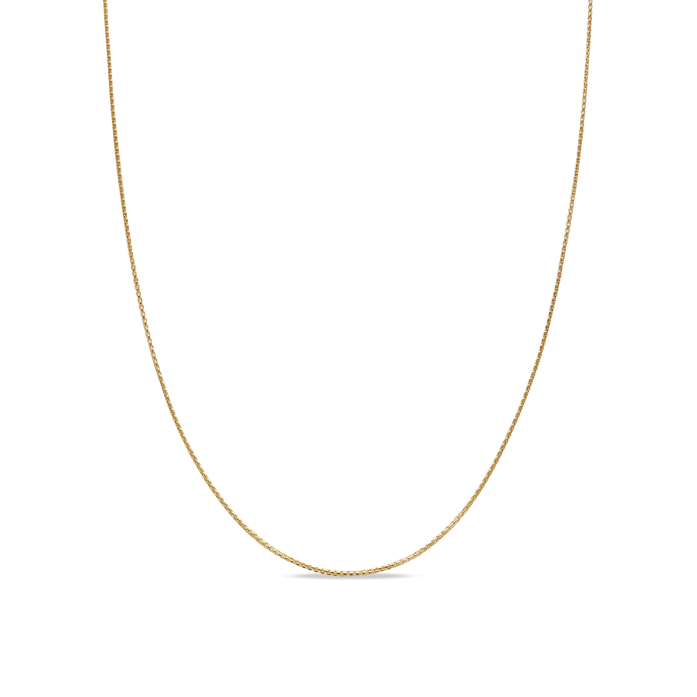 Box Chain Necklace in 18K Yellow Gold, 1.25mm