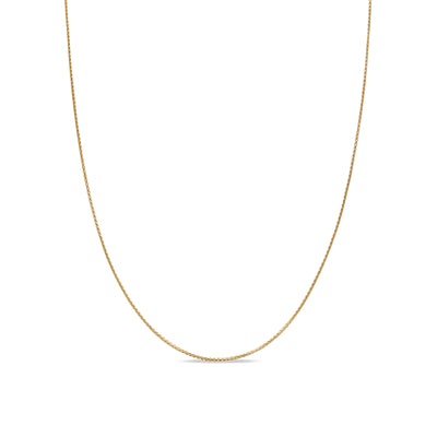 Box Chain Necklace in 18K Yellow Gold, 1.25mm