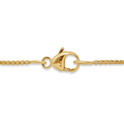 Box Chain Necklace in 18K Yellow Gold, 1.25mm