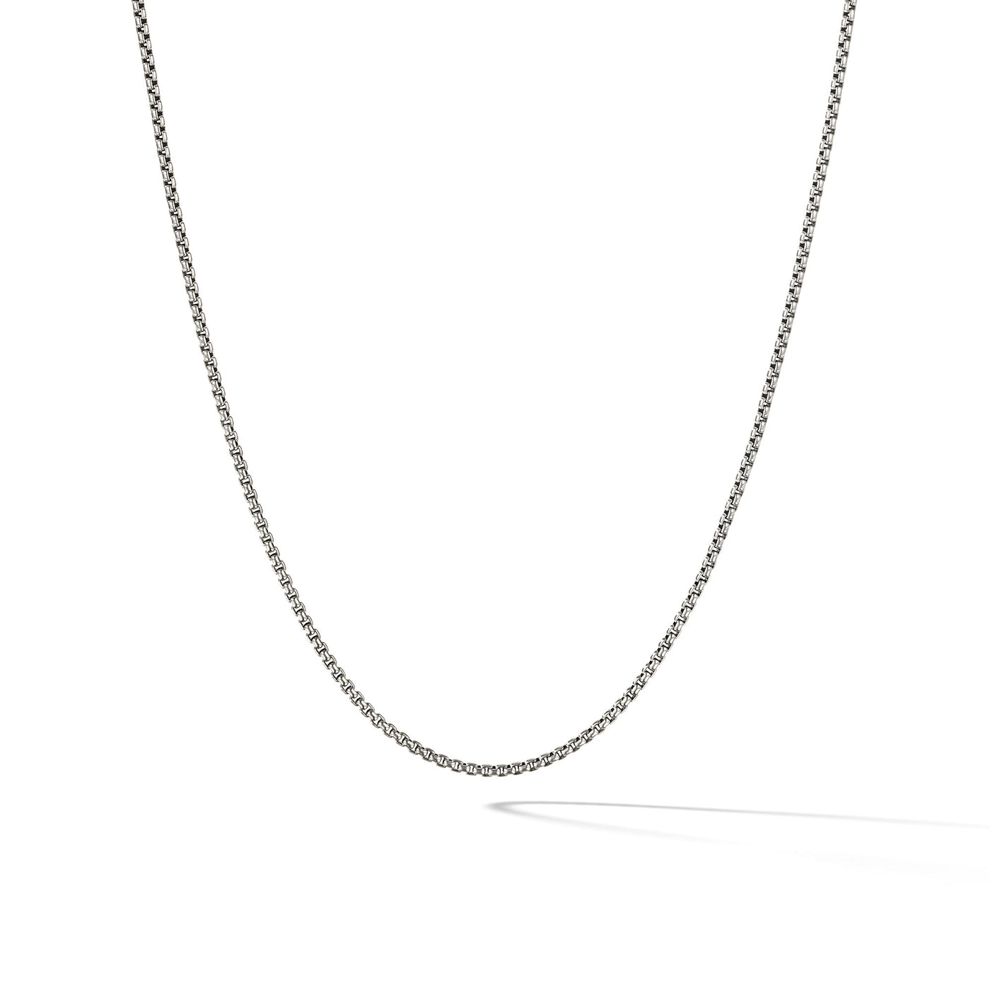 Box Chain Necklace in Sterling Silver with 14K Yellow Gold Accent\, 1.7mm