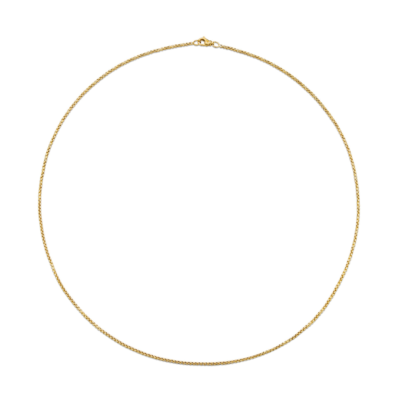 Box Chain Necklace in 18K Yellow Gold, 1.7mm