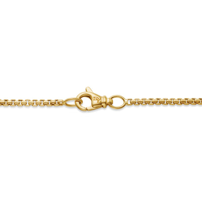 Box Chain Necklace in 18K Yellow Gold, 1.7mm