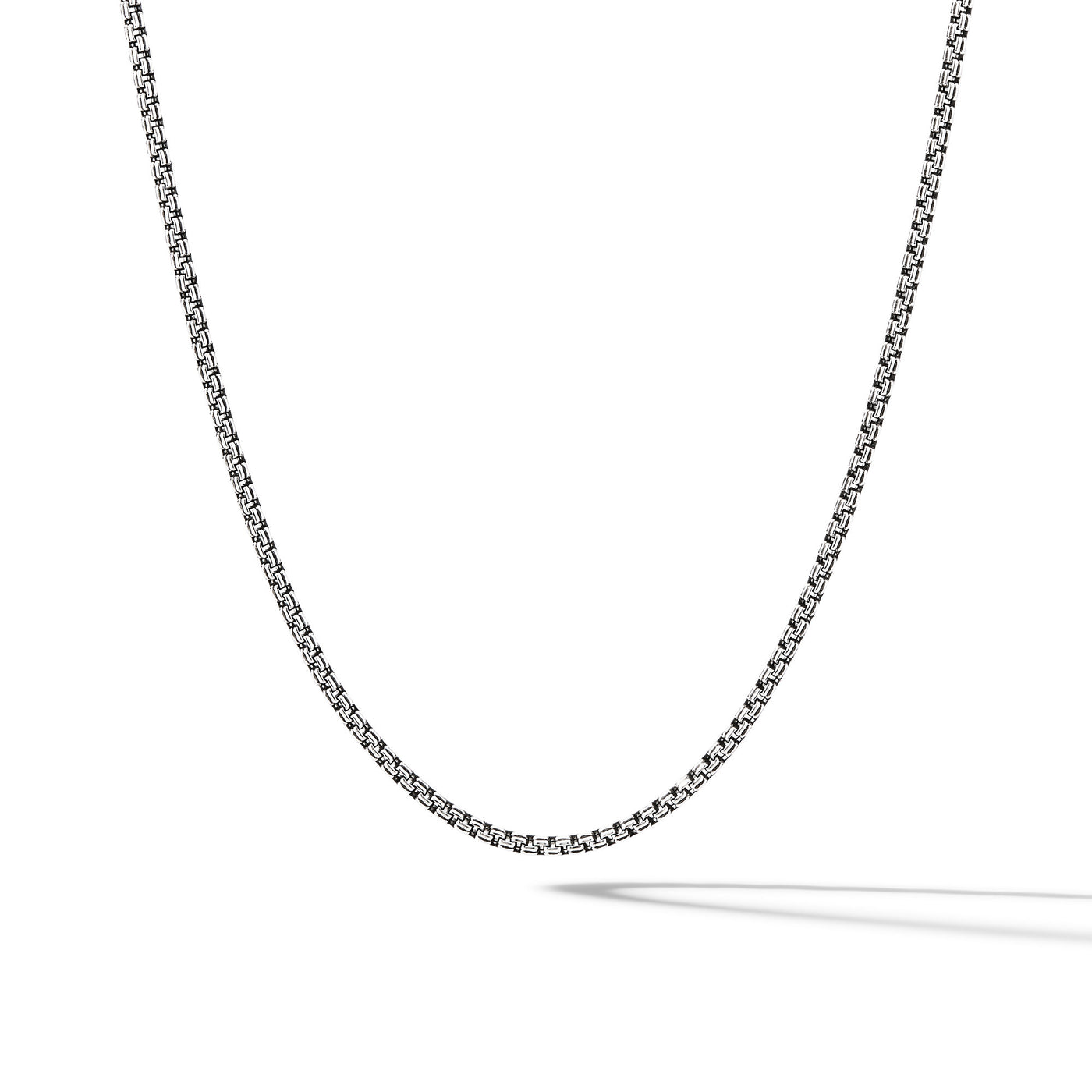 Double Box Chain Necklace in Sterling Silver\, 2.6mm