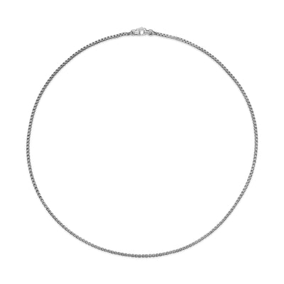 Double Box Chain Necklace in Sterling Silver, 2.6mm