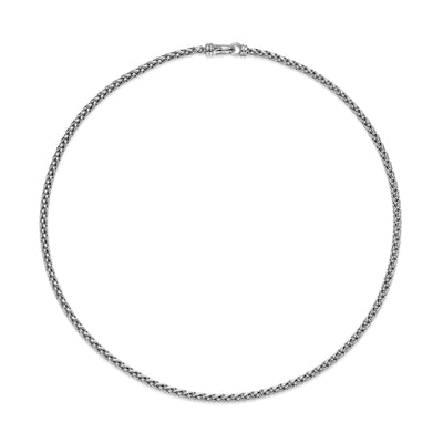 Wheat Chain Necklace in Sterling Silver, 4mm