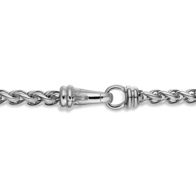 Wheat Chain Necklace in Sterling Silver, 4mm
