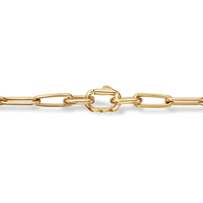 Chain Link Necklace in 18K Yellow Gold, 3.5mm