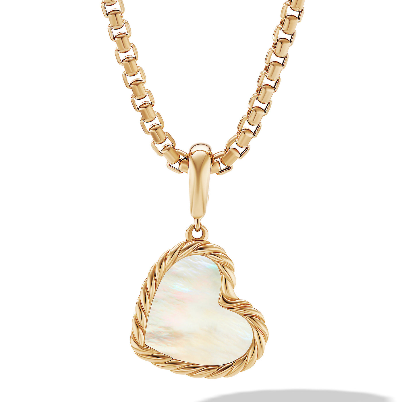 DY Elements® Heart Amulet in 18K Yellow Gold with Mother of Pearl