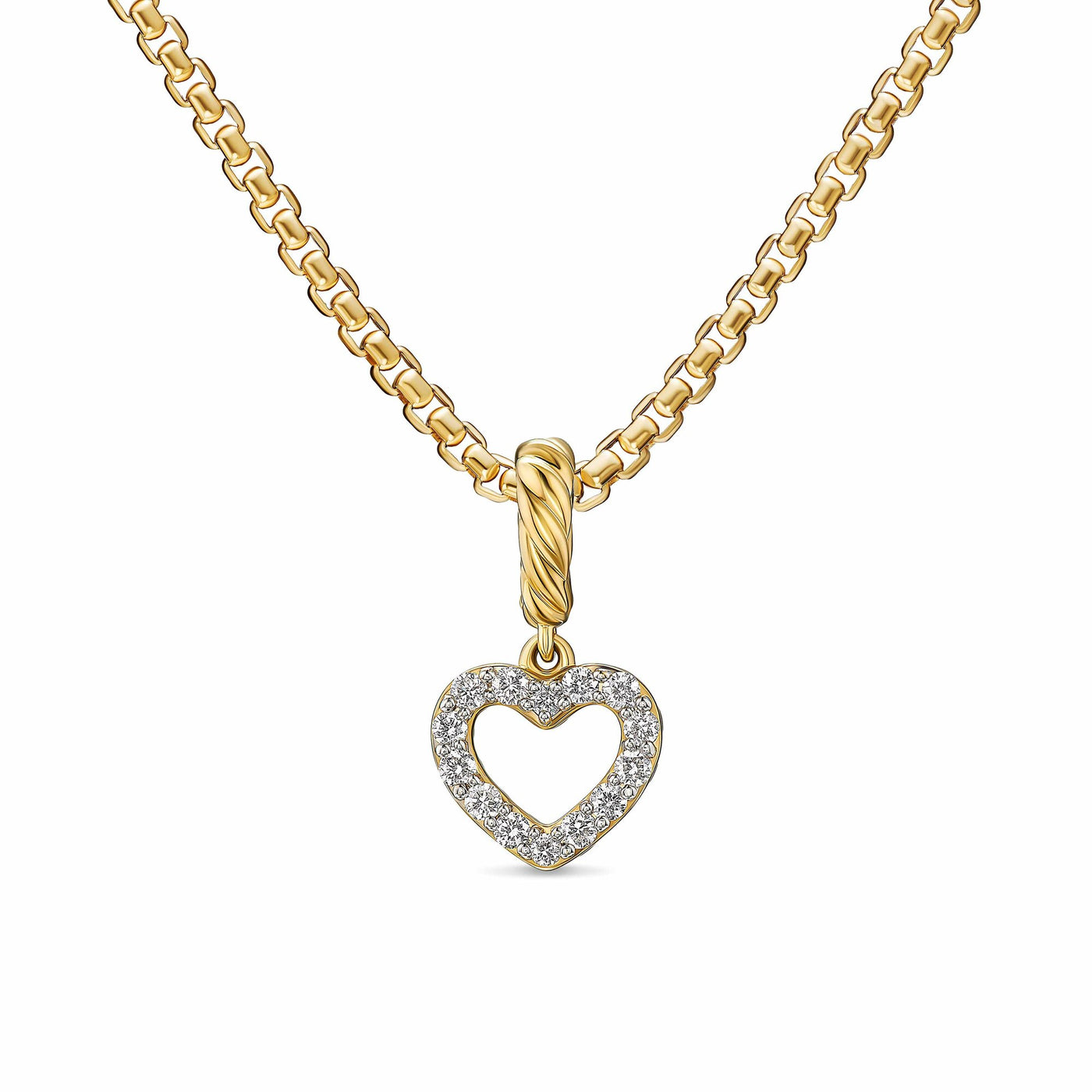 Micro Pave Open Heart Enhancer  0.09