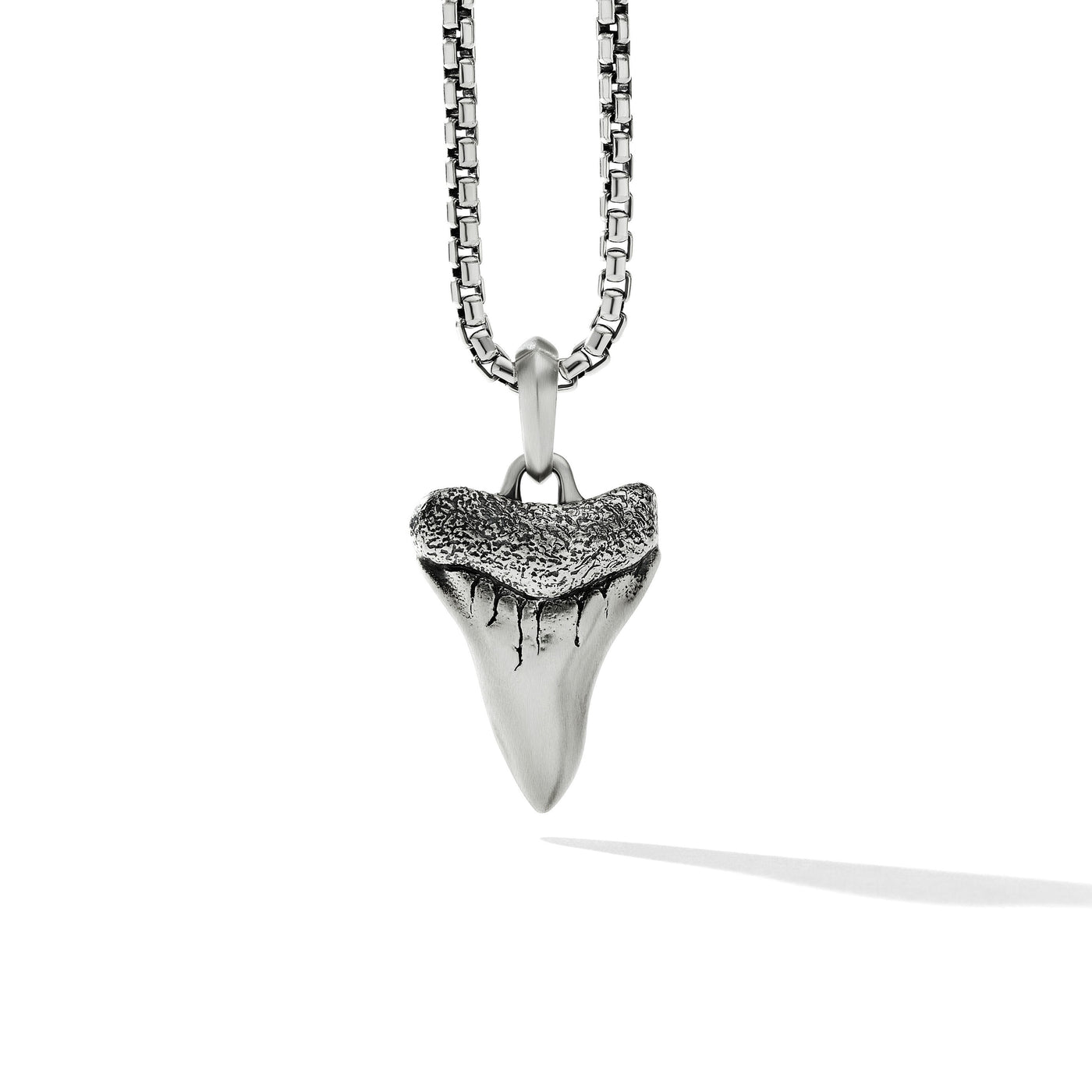 Shark Tooth Amulet in Sterling Silver\, 27mm