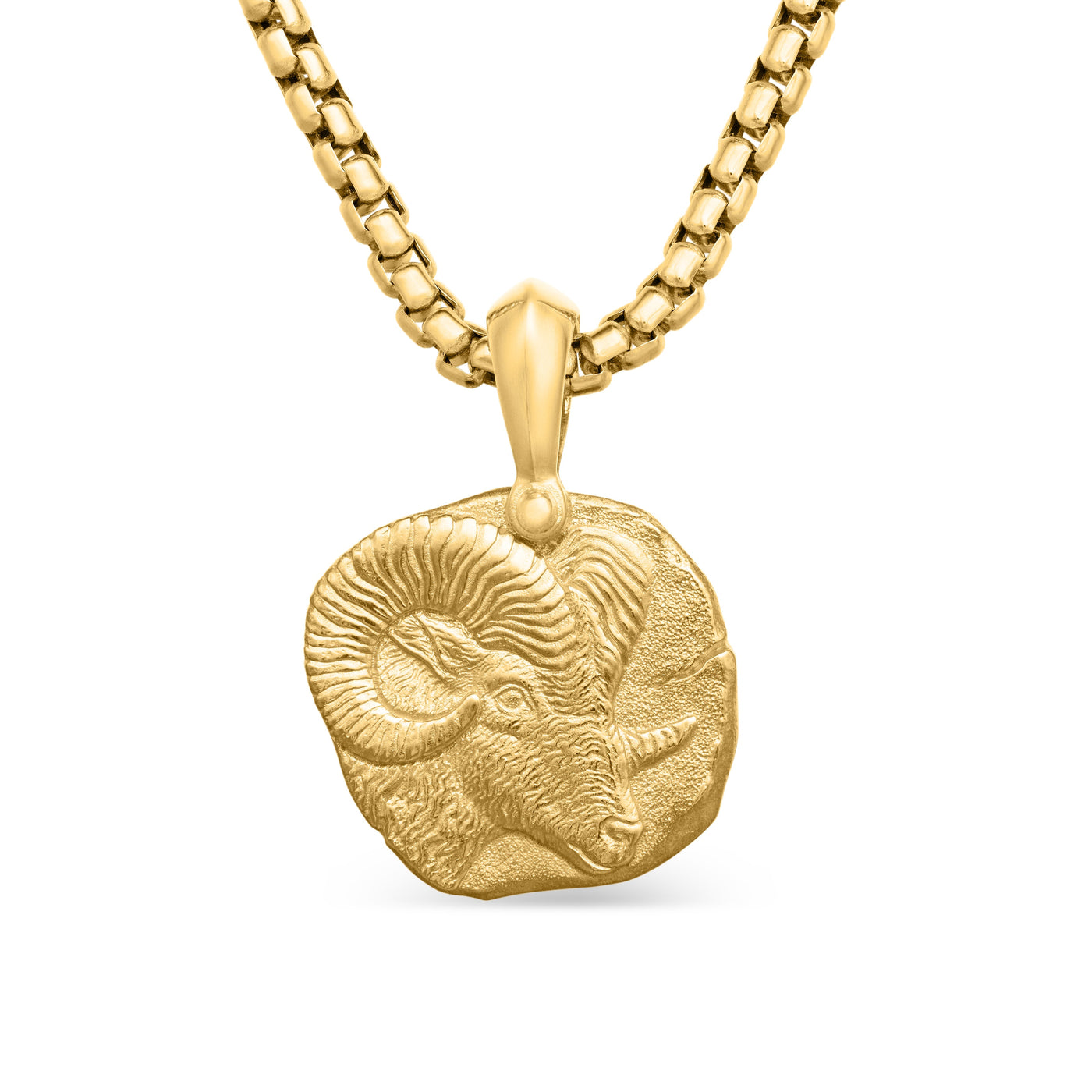 Aries Amulet in 18K Yellow Gold, 27mm