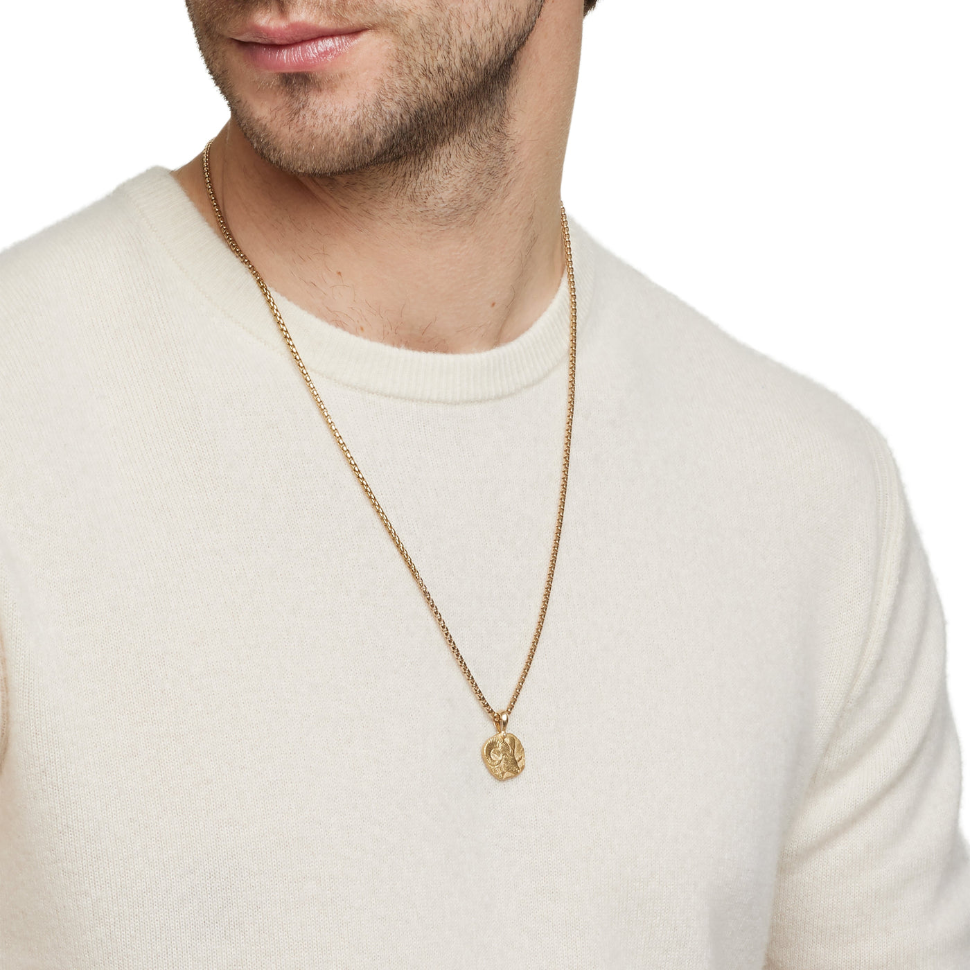 Aries Amulet in 18K Yellow Gold, 27mm