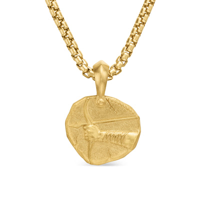Sagittarius Amulet in 18K Yellow Gold, 27mm