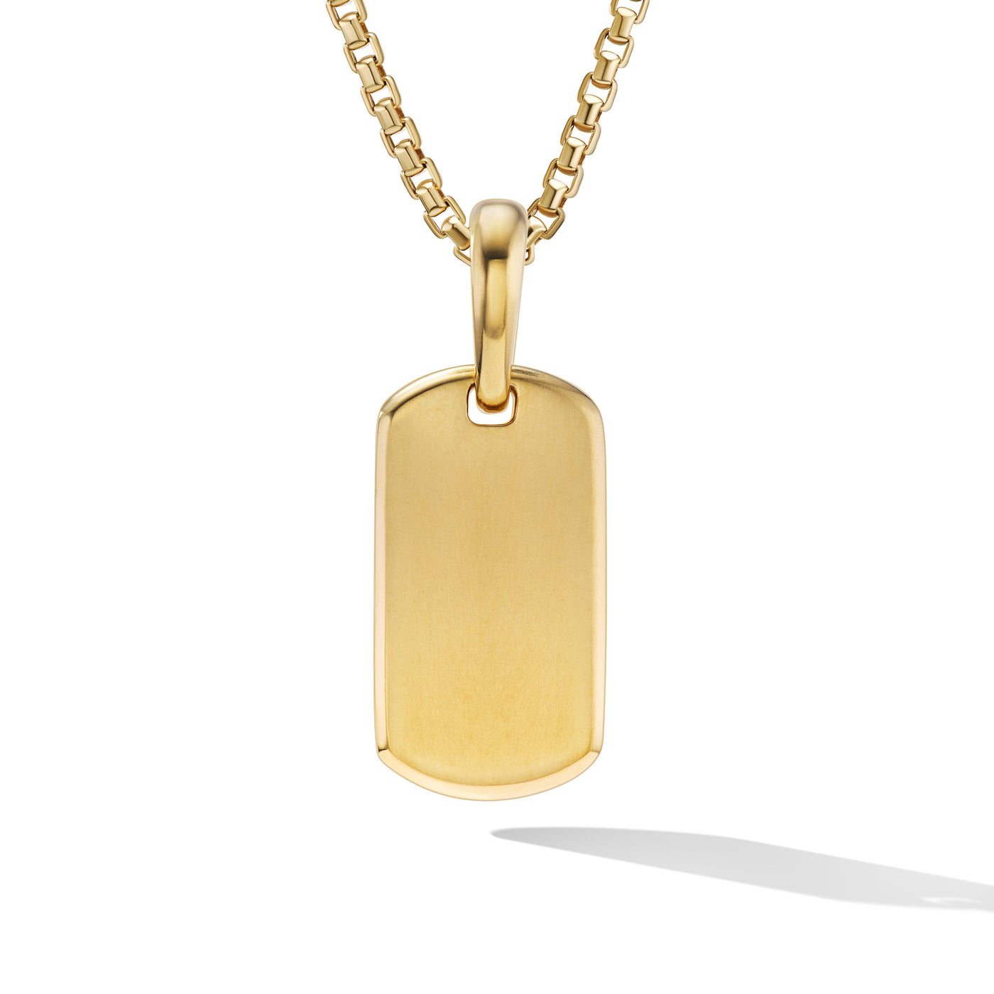 Chevron Tag in 18K Yellow Gold\, 21mm