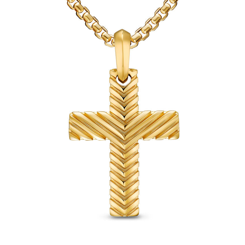 36MM CHEVRON CROSS ENHANCER 18K