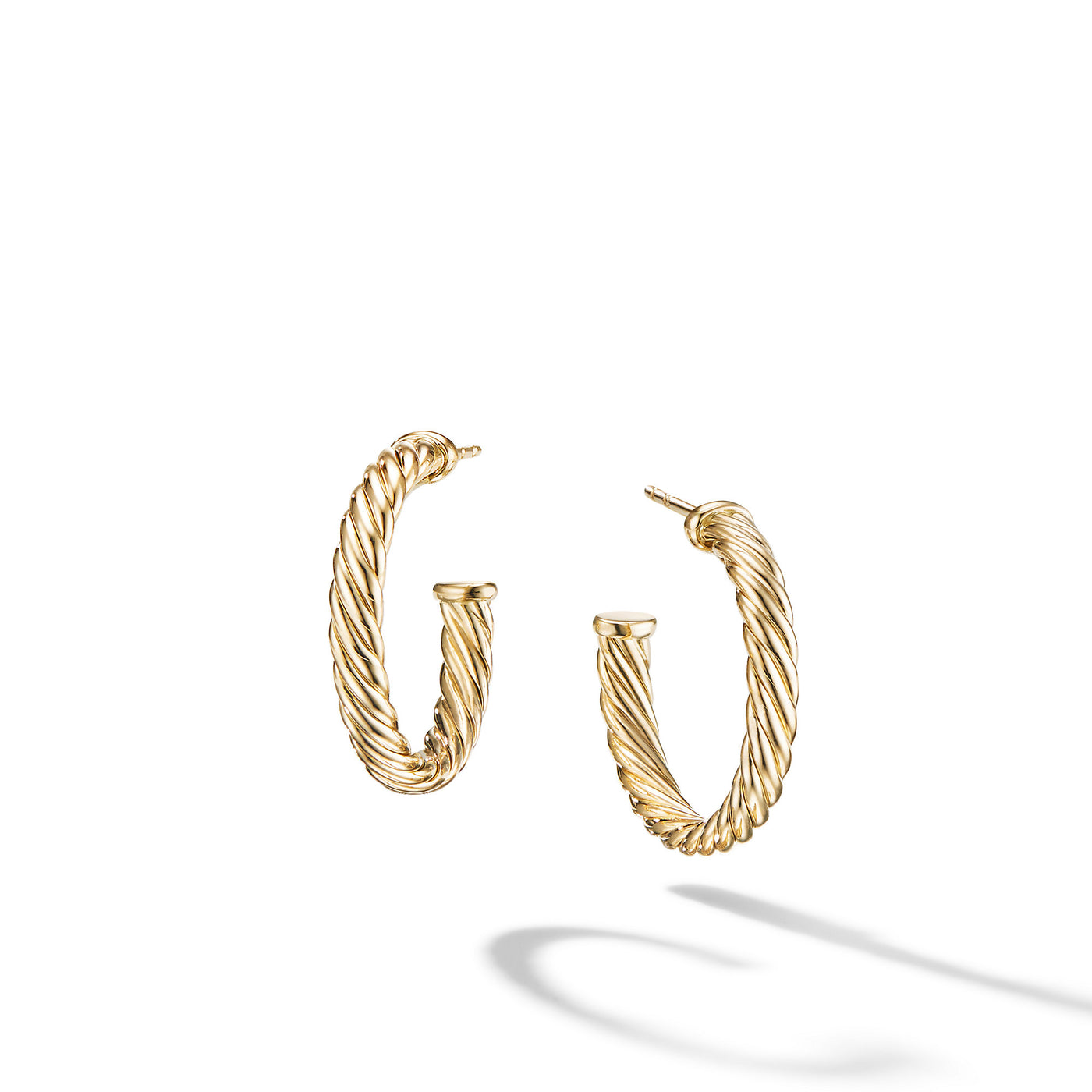 Cablespira® Hoop Earrings in 18K Yellow Gold\, 3/4in