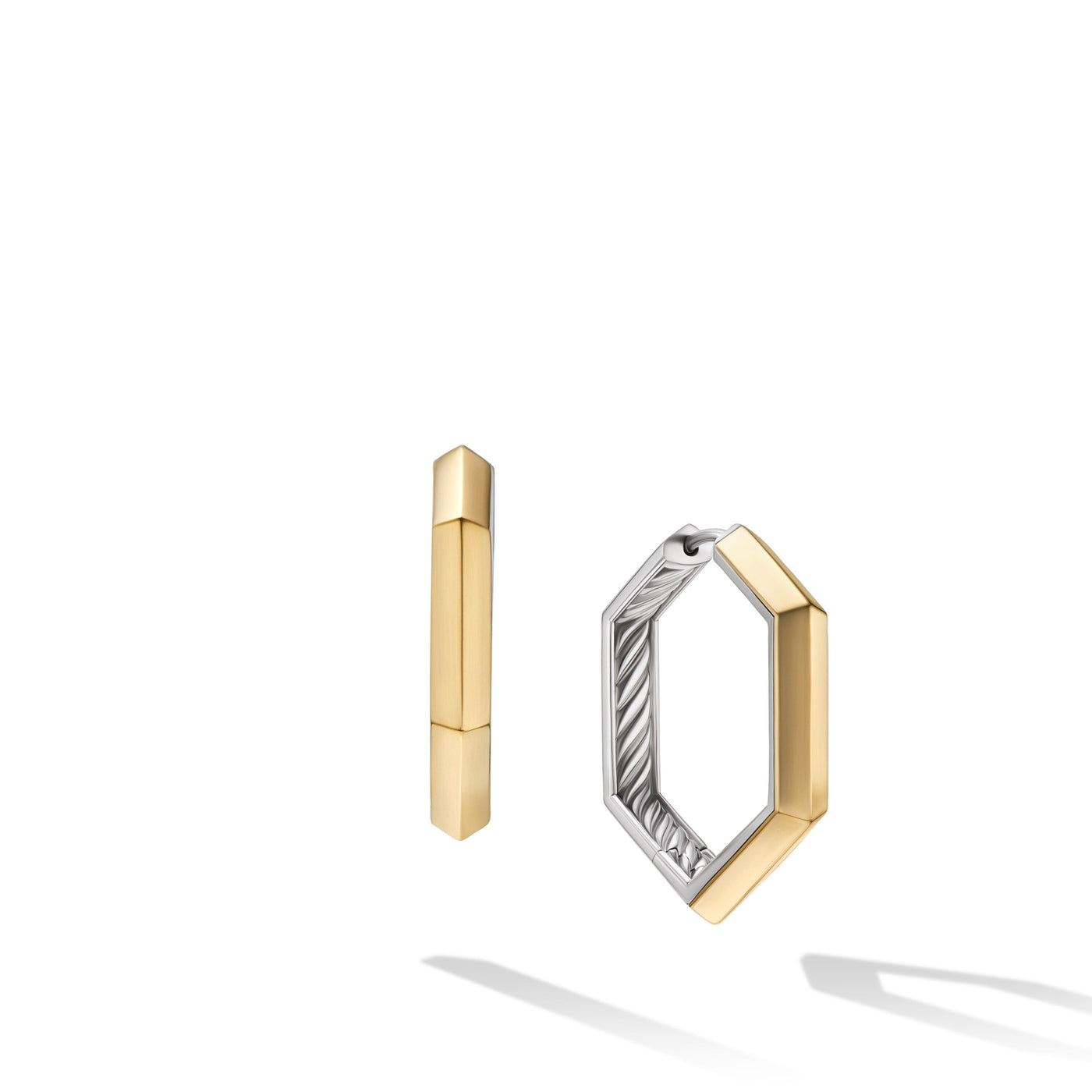 Carlyle™ Hoop Earrings in Sterling Silver with 18K Yellow Gold\, 25.5mm