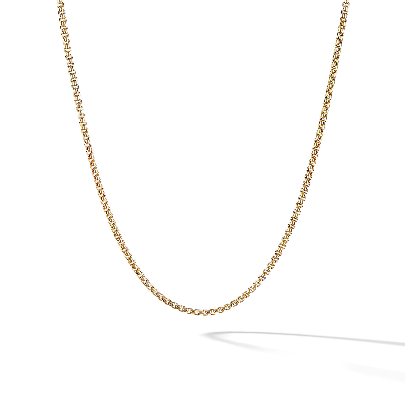 Box Chain Slider Necklace in 18K Yellow Gold\, 1.7mm