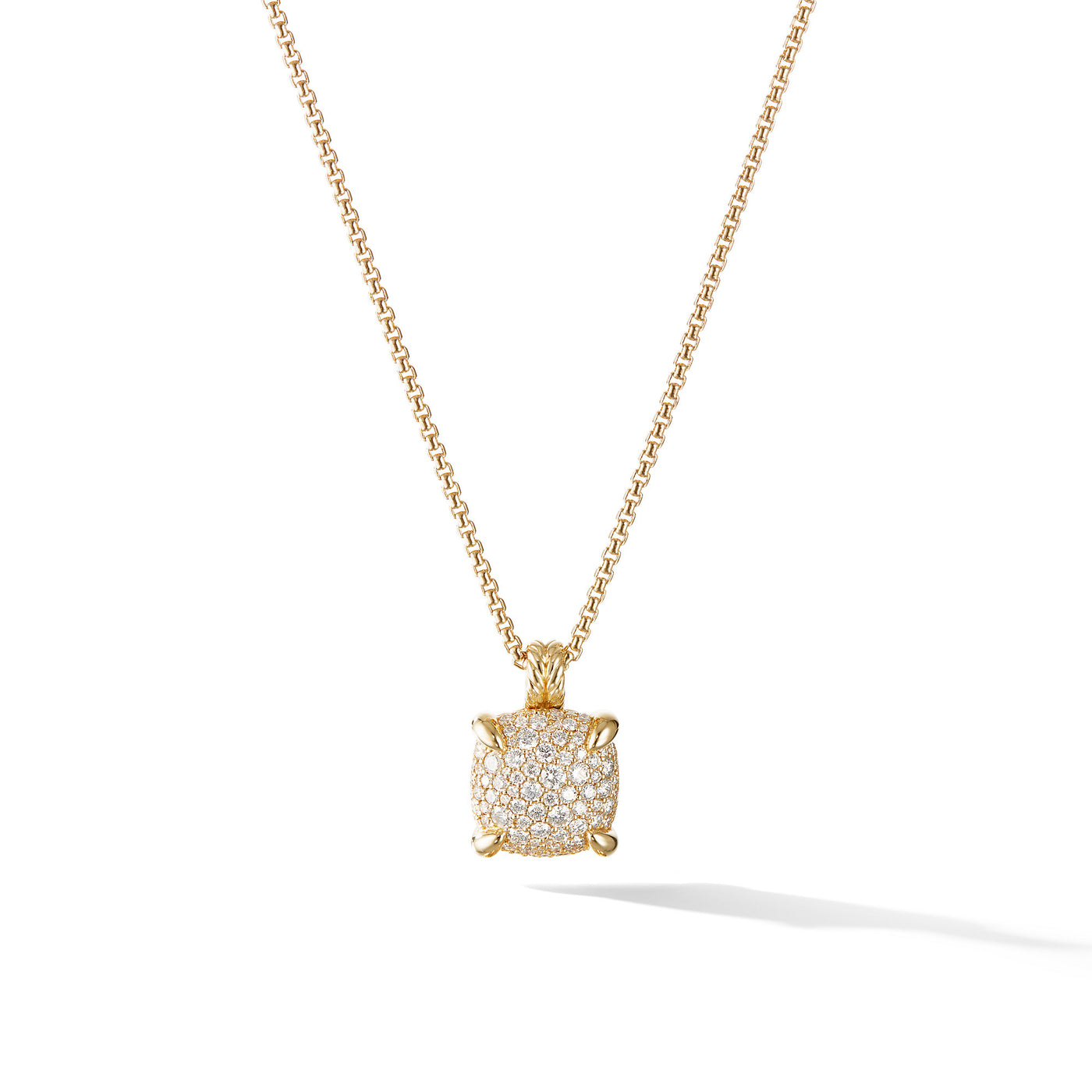 Chatelaine® Pendant Necklace in 18K Yellow Gold with Diamonds\, 14mm