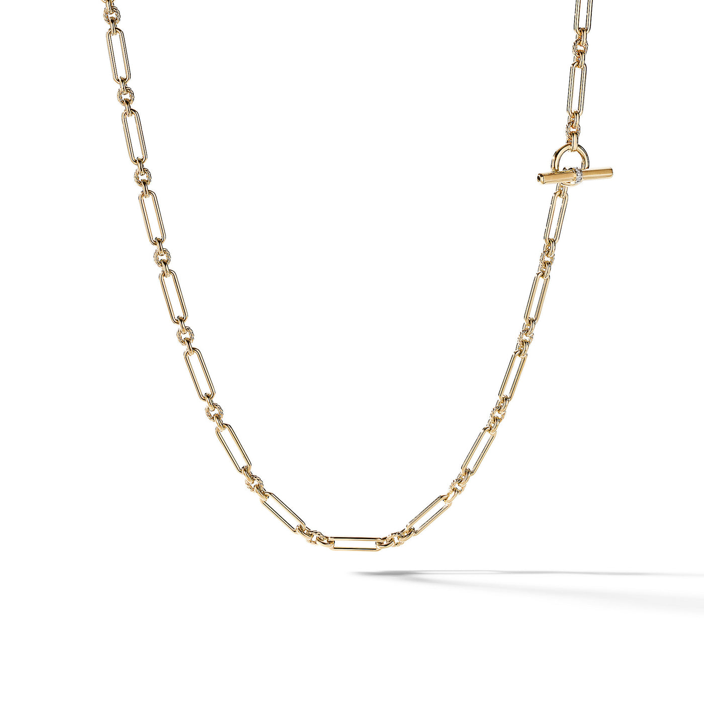 Lexington Chain Necklace in 18K Yellow Gold with Diamonds\, 4.5mm