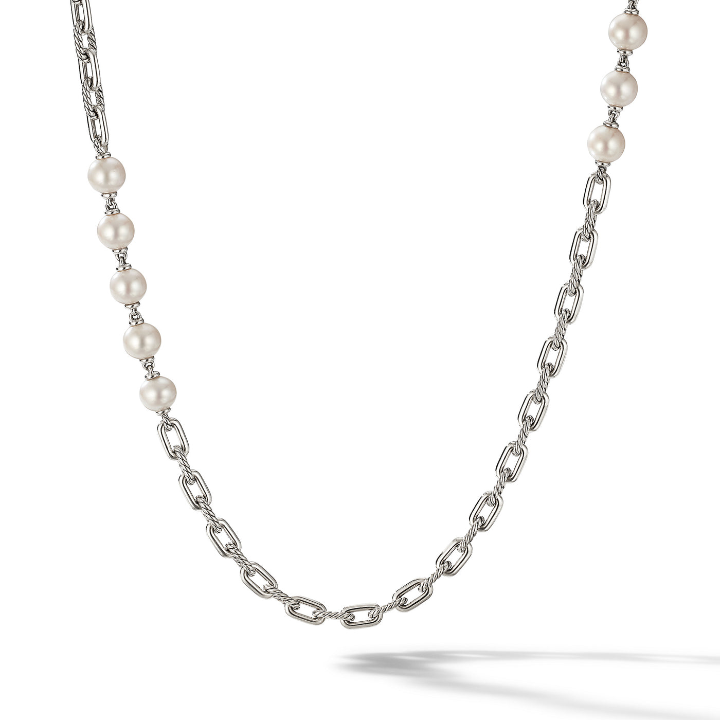 DY Madison® Pearl Chain Necklace in Sterling Silver with Pearls\, 8.5mm
