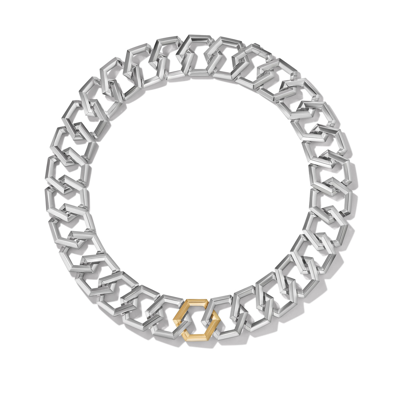Carlyle™ Necklace in Sterling Silver with 18K Yellow Gold\, 24mm