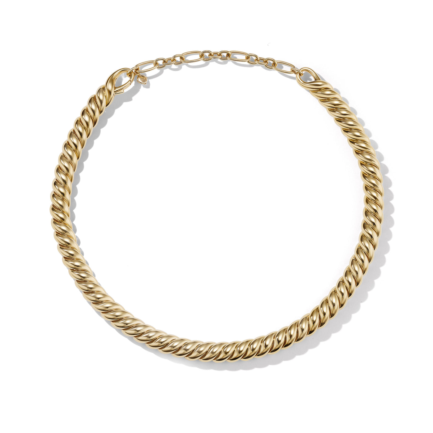 Sculpted Cable Necklace in 18K Yellow Gold\, 8.5mm