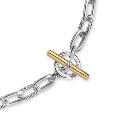 DY Madison® Toggle Chain Necklace in Sterling Silver with 18K Yellow Gold