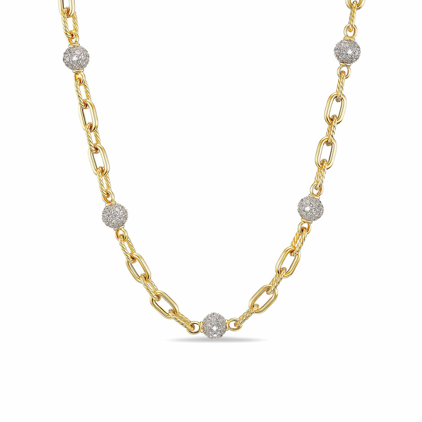 Madison Pave Bead Short Chain Necklace  4.63