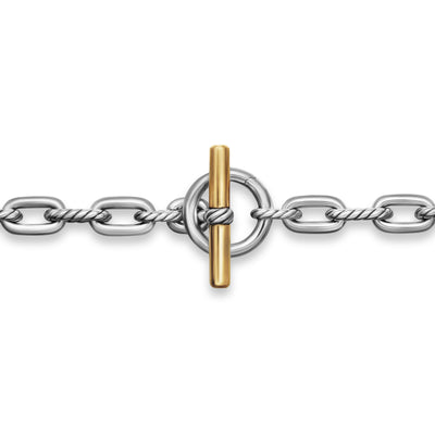 DY Madison® Toggle Chain Necklace in Sterling Silver and 18K Yellow Gold