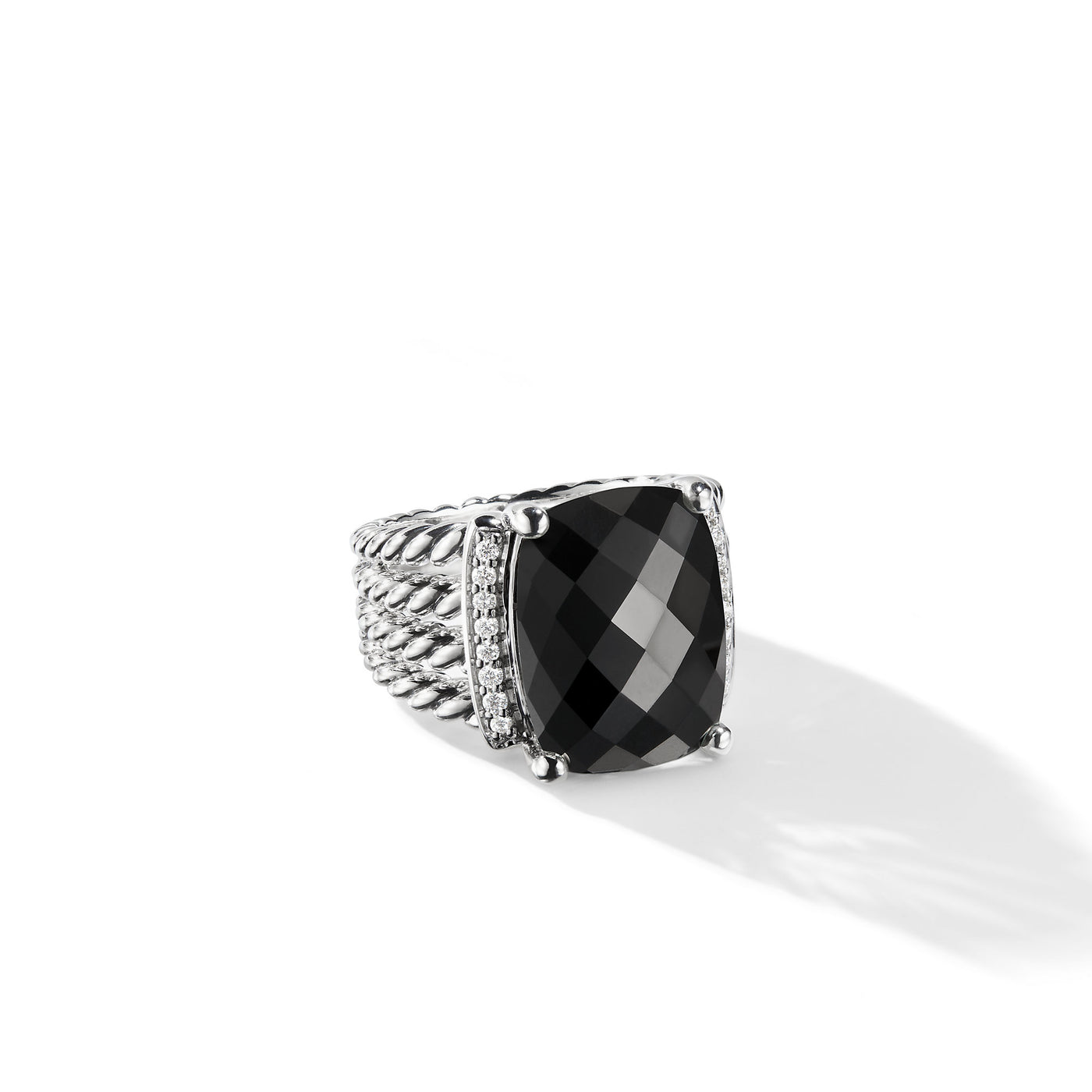 Wheaton® Ring in Sterling Silver with Black Onyx and Diamonds\, 16mm