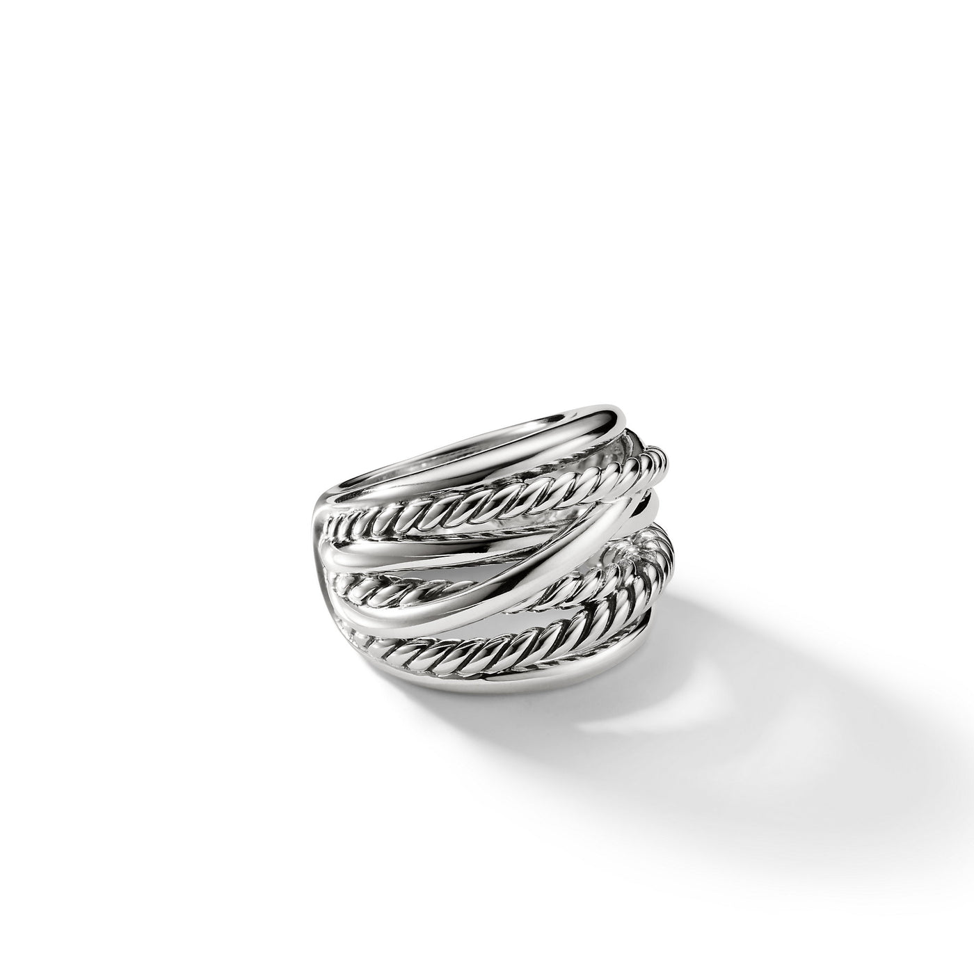 Crossover Ring in Sterling Silver\, 17mm