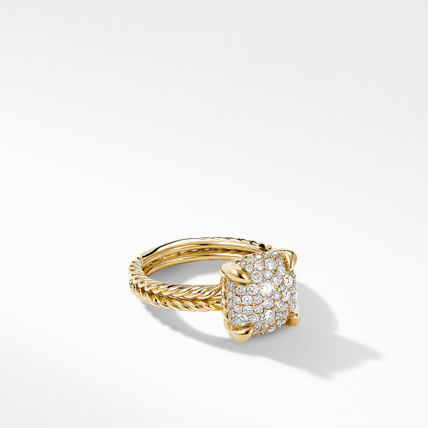 Chatelaine® Ring in 18K Yellow Gold with Pavé Diamonds\, 11mm