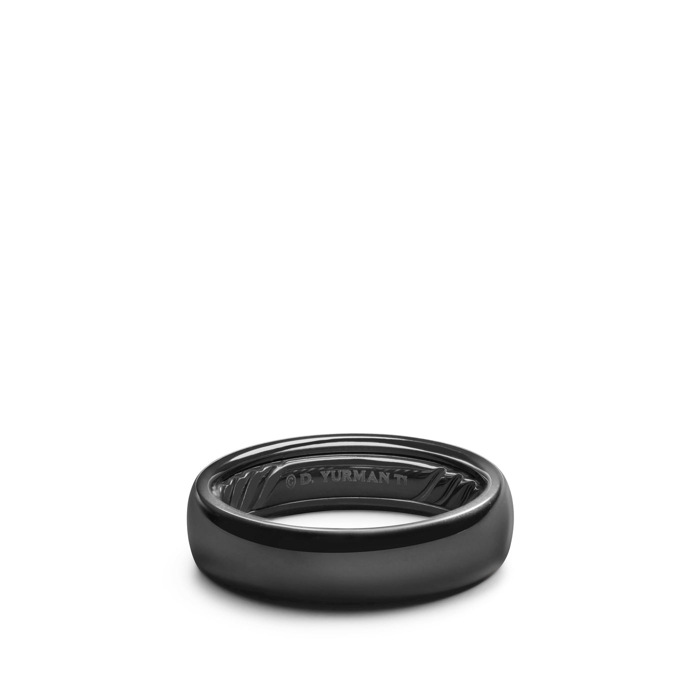 DY Classic Band Ring in Black Titanium\, 6mm