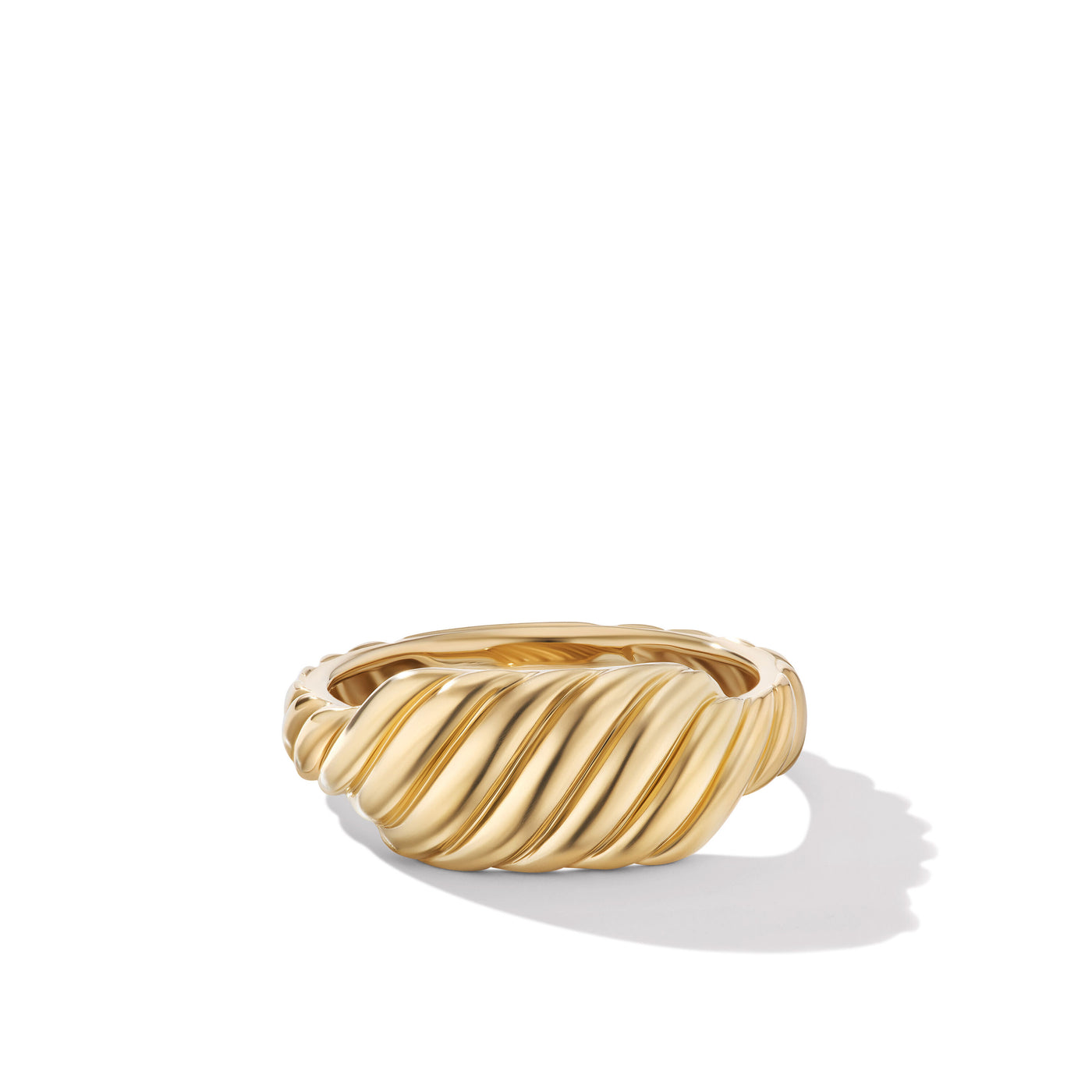 Sculpted Cable Contour Ring in 18K Yellow Gold\, 8.5mm