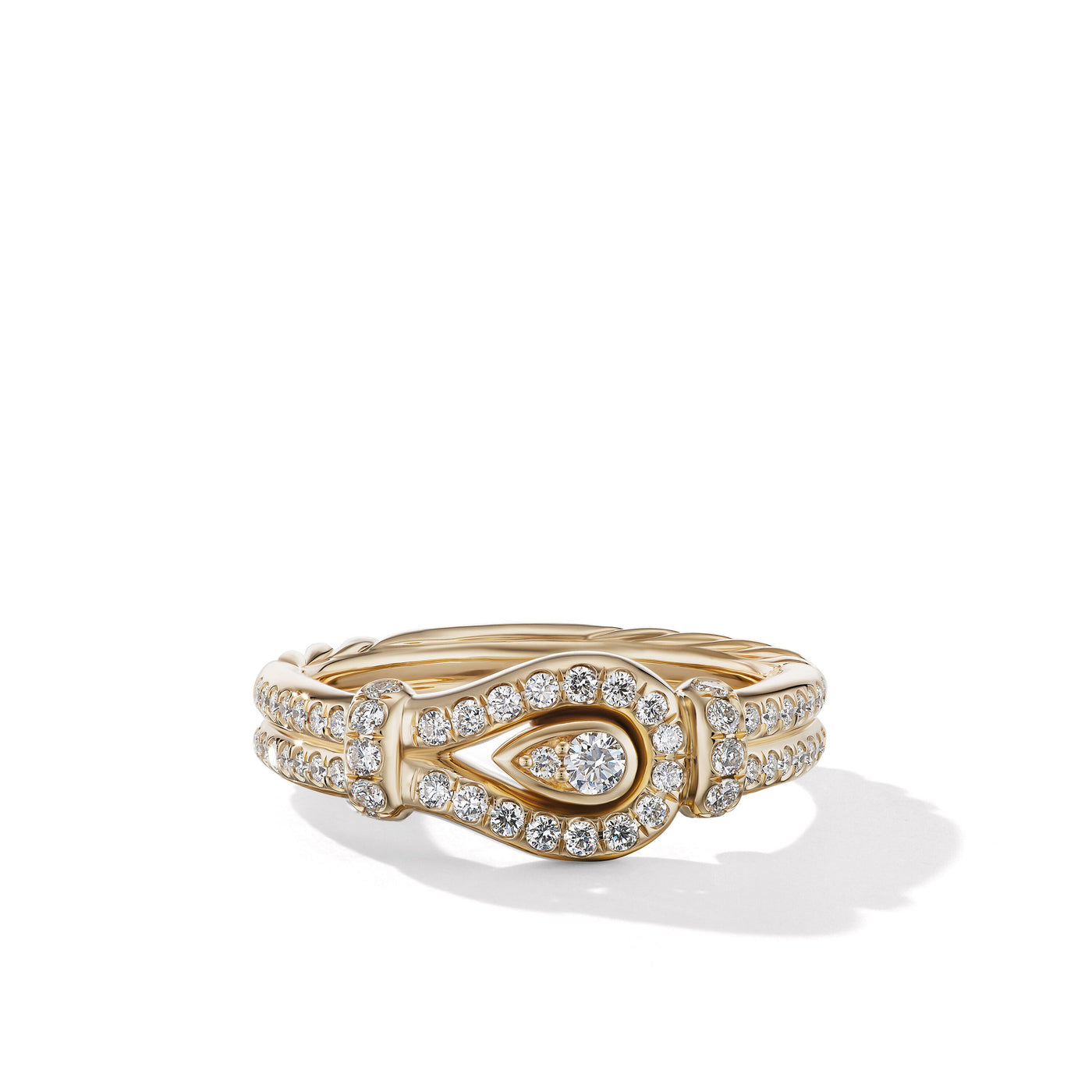 Thoroughbred Loop Ring in 18K Yellow Gold with Diamonds\, 4mm