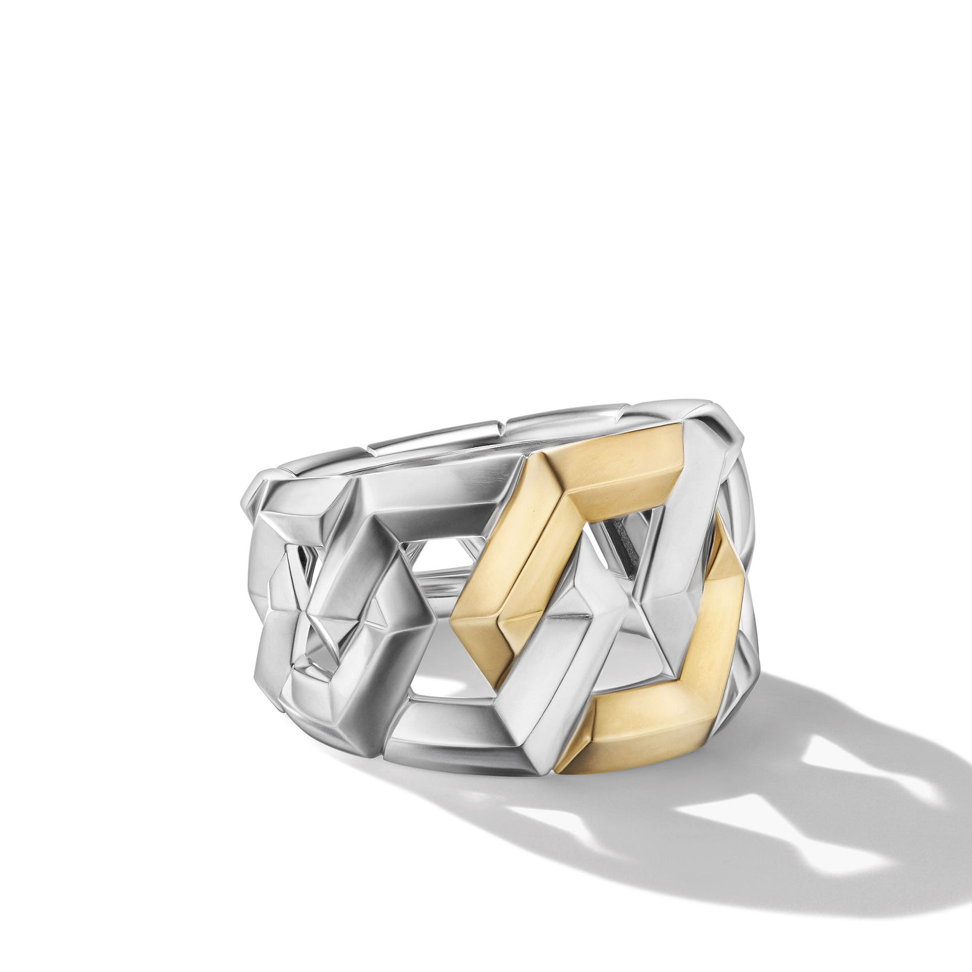 Carlyle™ Ring in Sterling Silver with 18K Yellow Gold\, 15mm