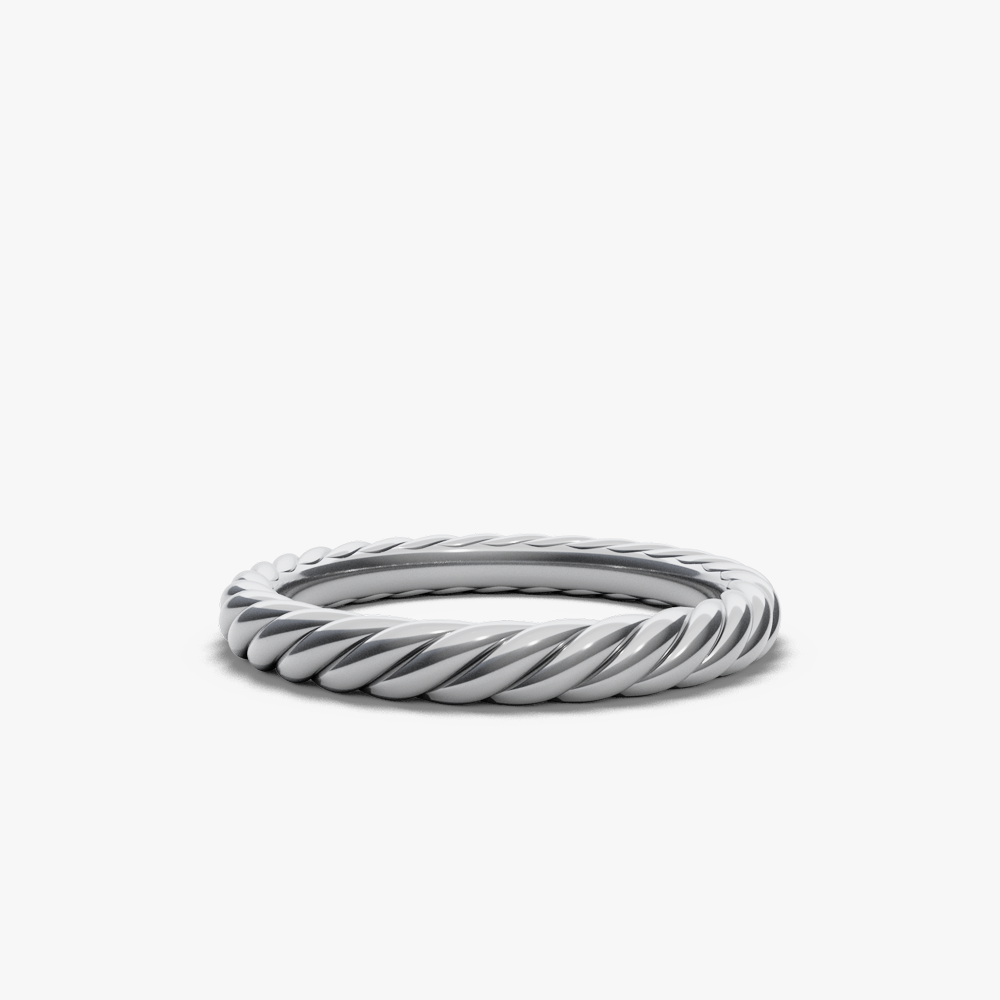 Cable Color Rings 3.4MM MODERN CABLE BAND RING SIL