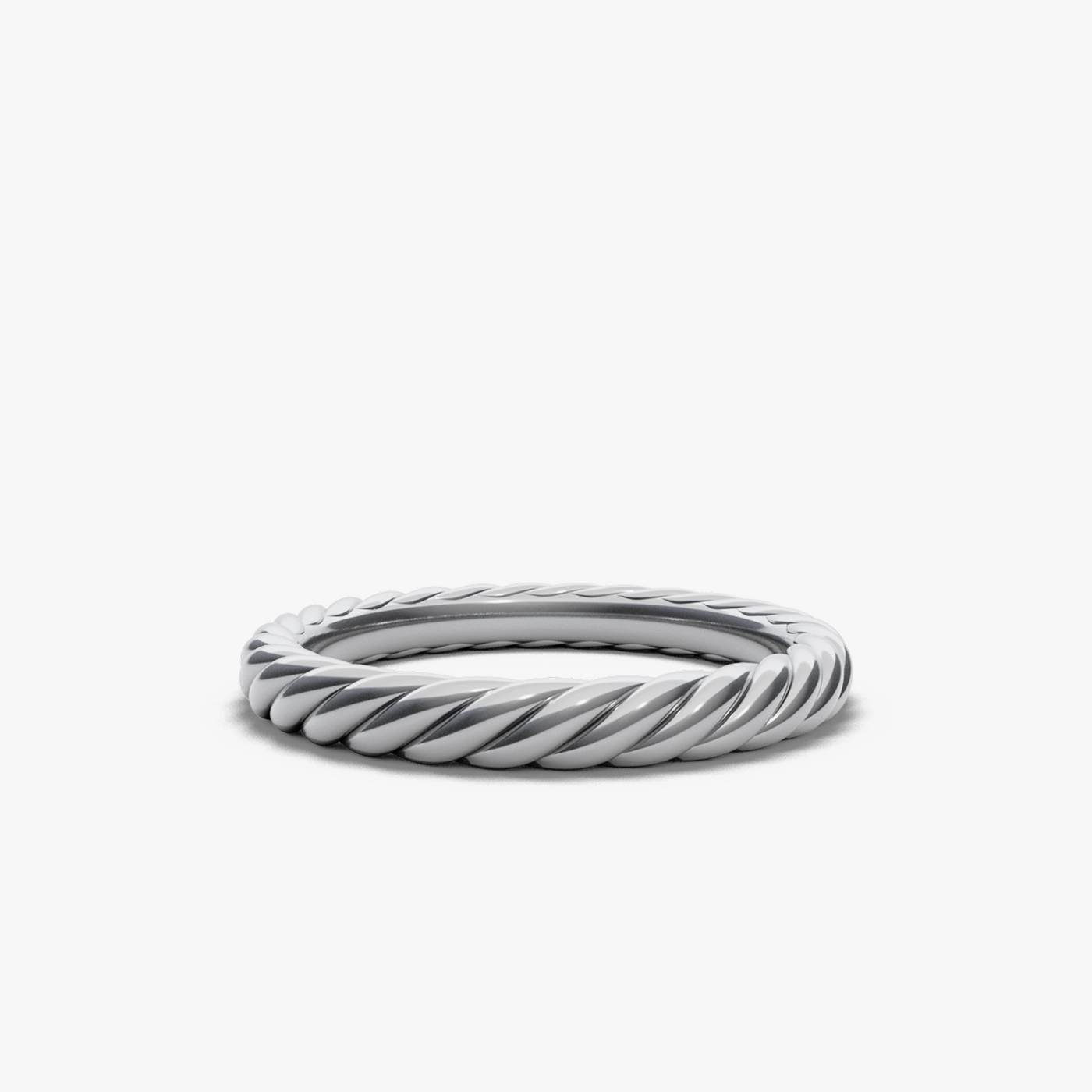 3.4MM MODERN CABLE BAND RING SIL