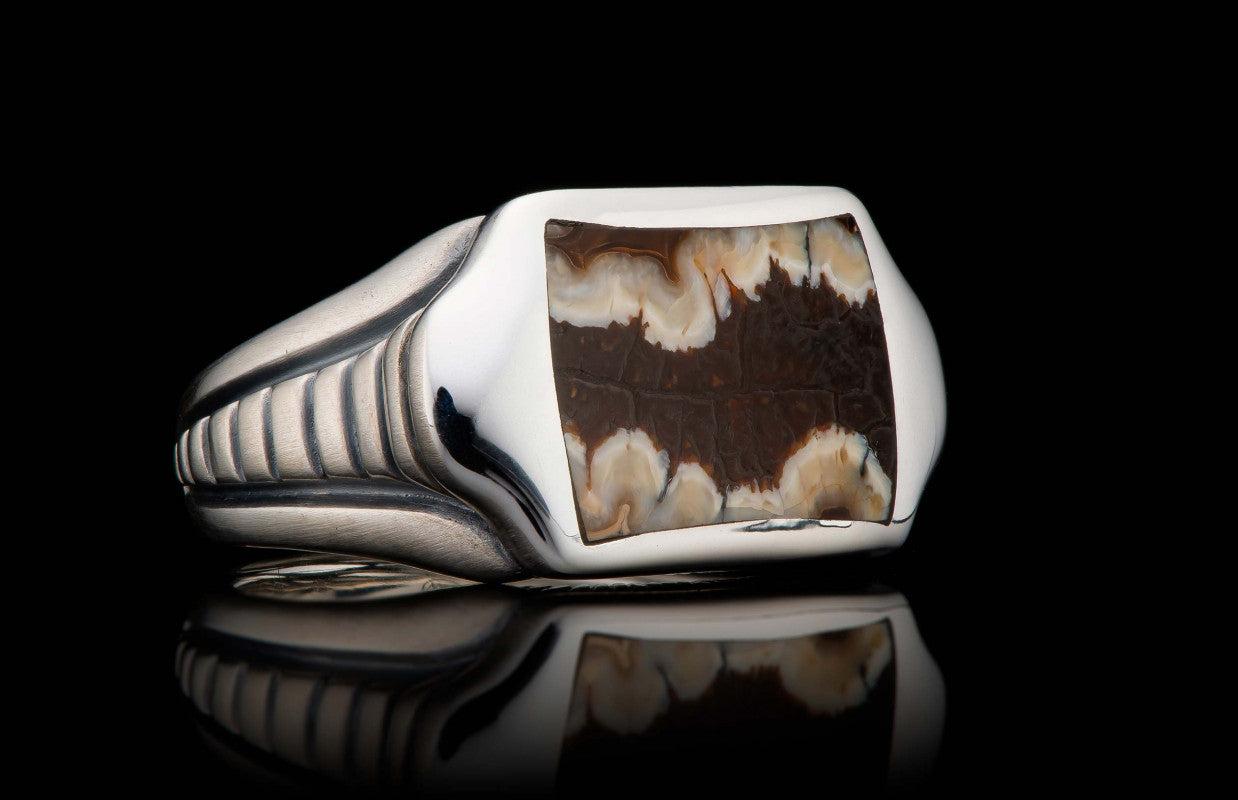 Mammoth Tooth Silver Ring 11