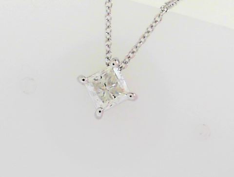 14KWG 0.75CT FOF PC DIA STATION SOL NECKLACE