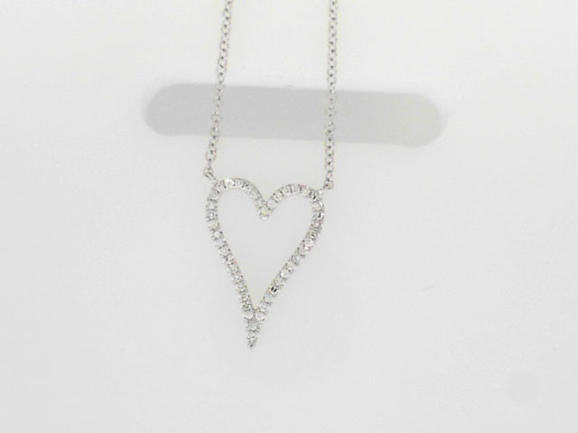 0.11CT DIAMOND OPEN HEART NECKLACE
