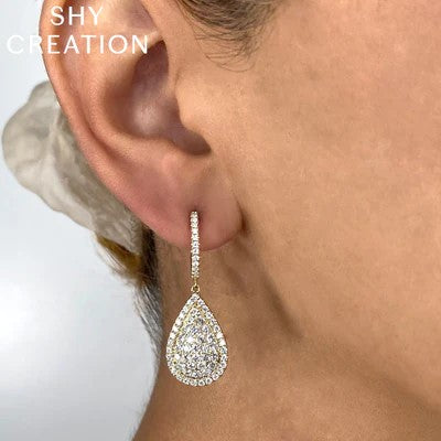 2.18CT DIAMOND PEAR EARRING