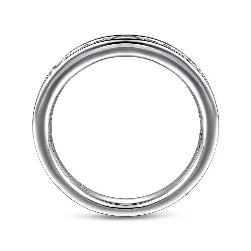 Toledo - 14K White Gold Channel Set Diamond Wedding Band - 0.76 ct