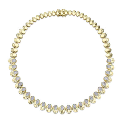 1.04CT DIAMOND OVAL NECKLACE
