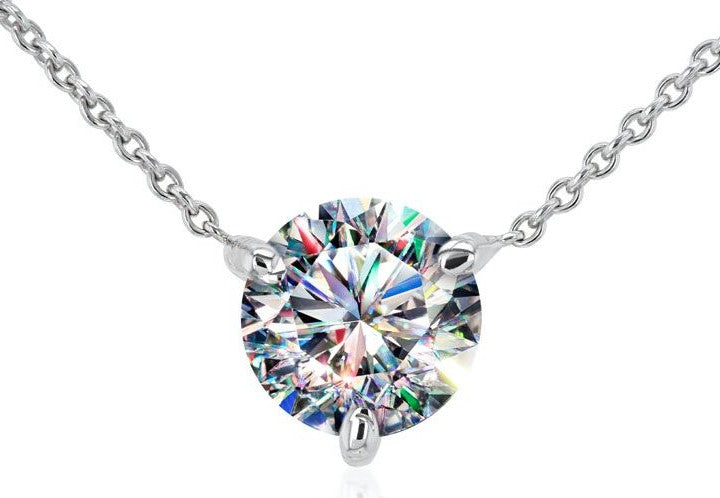 14KWG 1.50CT FOF RD DIA SOL PEND ON CHAIN