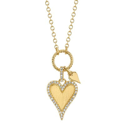 0.12CT DIAMOND HEART NECKLACE